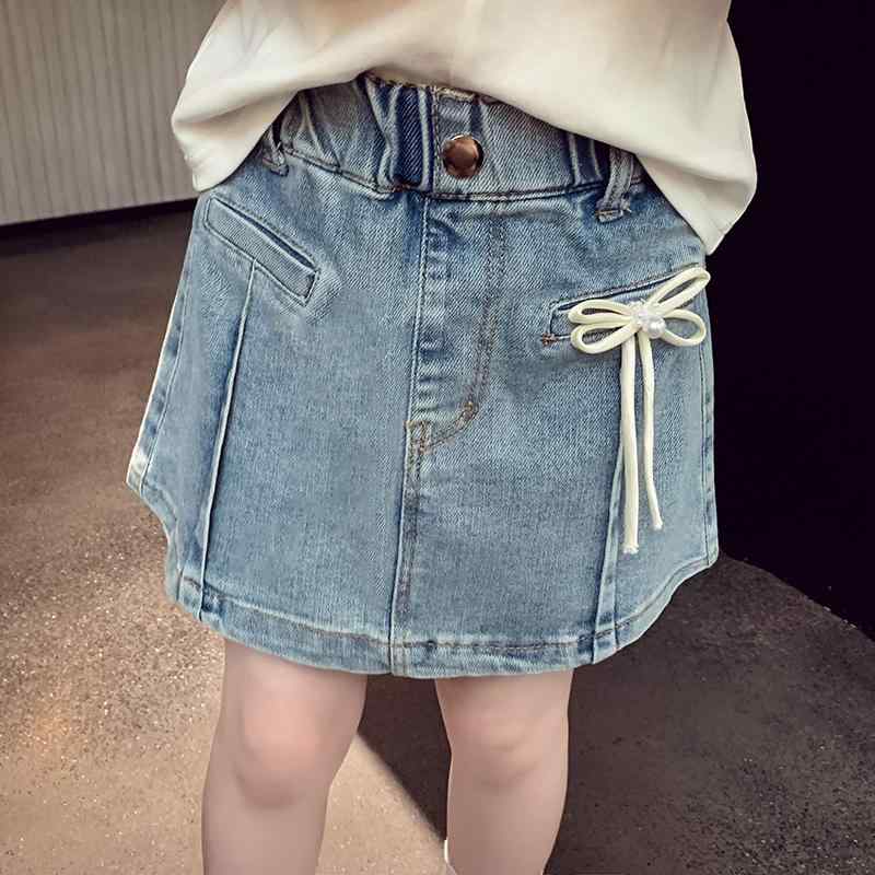 女の子 デニム 夏 スタイリッシュ カジュアル ハイウエスト ジーンス キュロット 少女 スカート 韓国