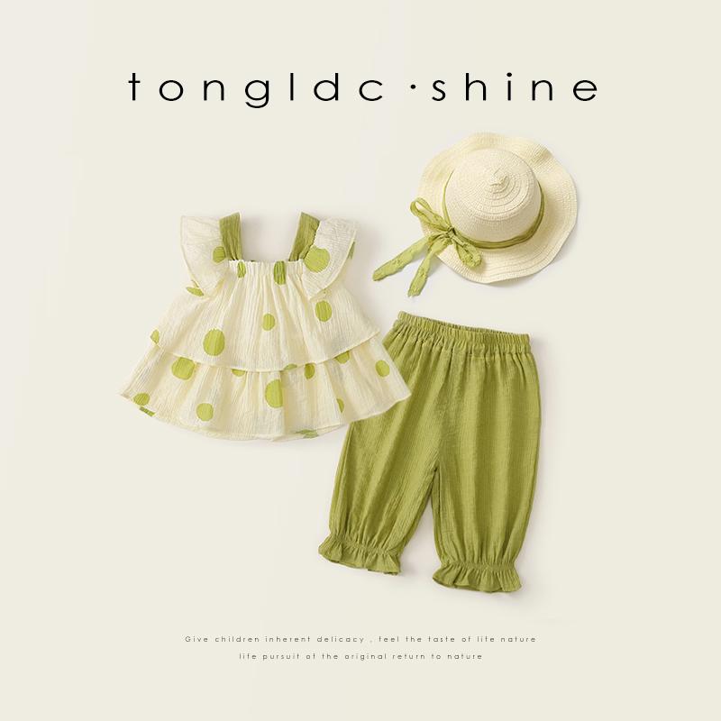 ベビー キッズ シフォン ふわふわ セットアップ かわいい 女の子 夏 子供 サマー 女の子 赤ちゃん カジュアル 韓国 ツーピース トップス ショーツ セット
