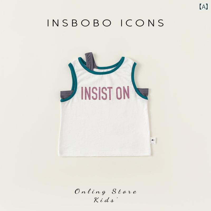 タンクトップ 重ね着風 シンプル カジュアル かわいい ベビー 赤ちゃん キッズ 乳幼児 子供 ベビー服 キッズファッション 子供服 女の子 夏