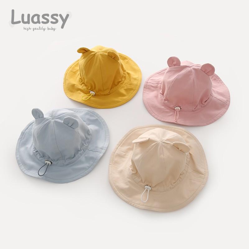 ベビー 帽子 夏 薄手 赤ちゃん サンハット かわいい 男の子 女の子 子供 幼児 コットン 韓国 アプリコ..