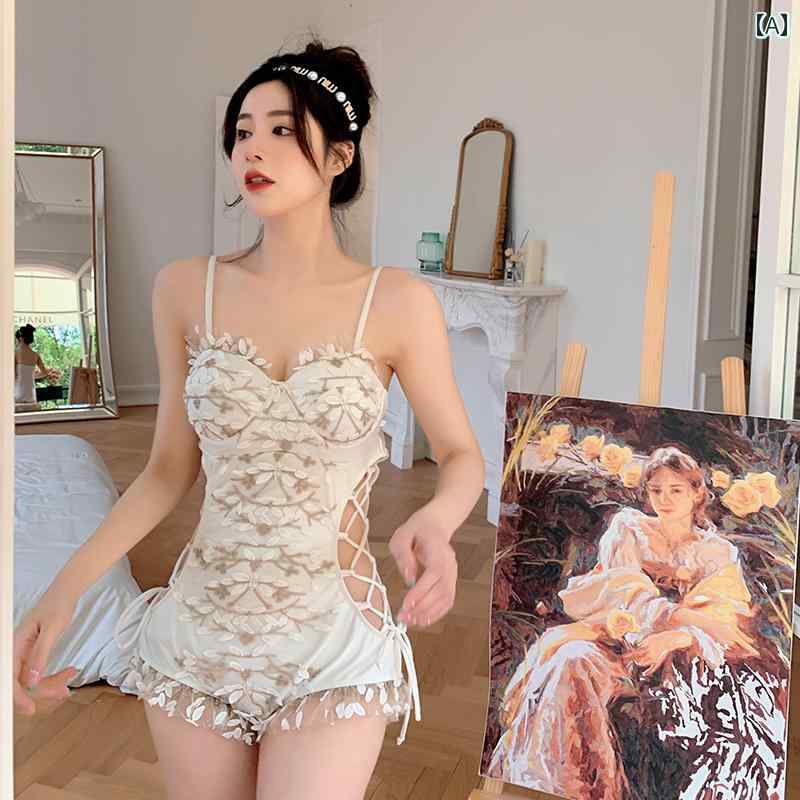 レディースファッション ビーチ バカンス 夏 ワンピース レース スリムカバー 温泉 保守的