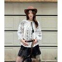 シャツ ボヘミアン ウイグル 草原 リネン ブルー 長袖 シャツ レディース ゆったり 刺繍 ランタンスリーブ ブラウス トップス エキゾチック エスニック エレガント ロマンティック リゾート 休日