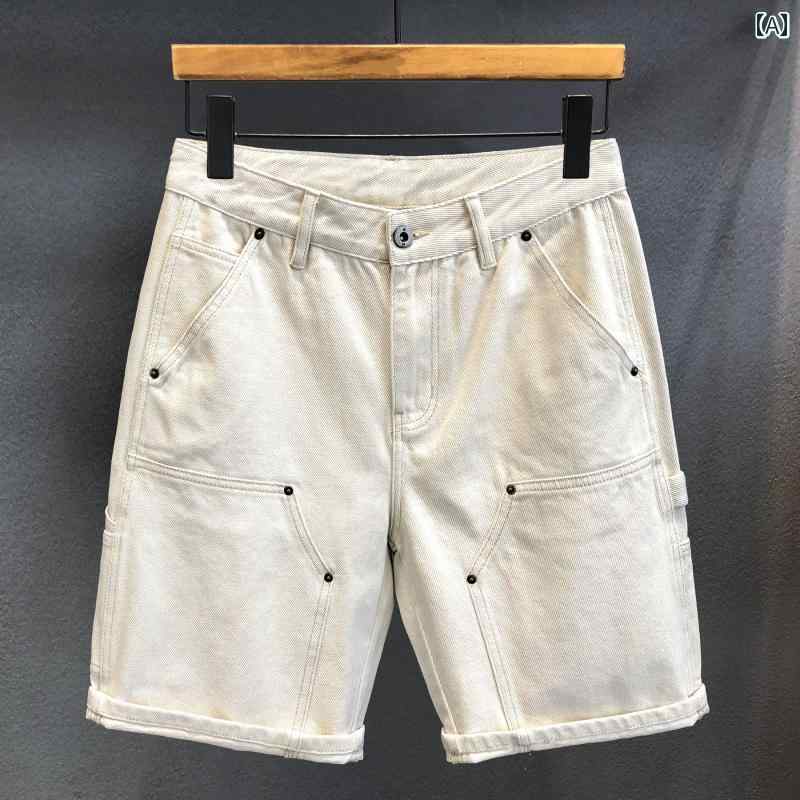 メンズ 紳士服 デニム ジーパン ジーンズ ズボン パンツ カジュアル ストリート リラックス シンプル デイリー アメカジ レトロ 夏