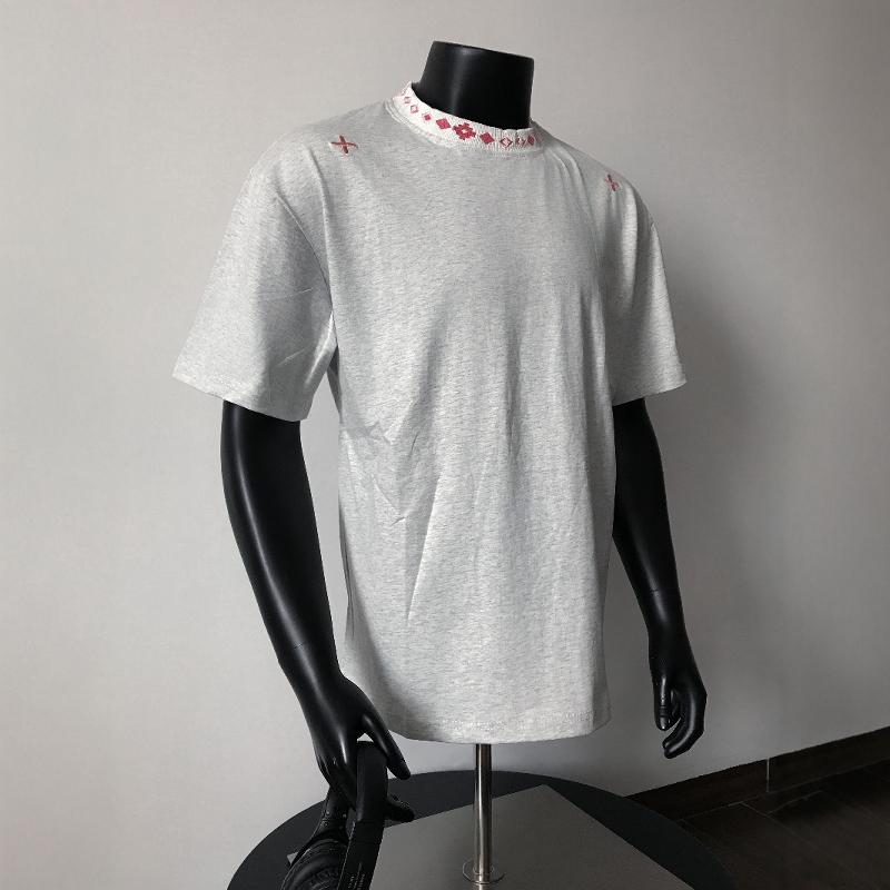 Tシャツ 半袖 トップス ナショナルレトロ 幾何学 ネックレス 刺繍 メンズ 万能 カップル カジュアル モ..