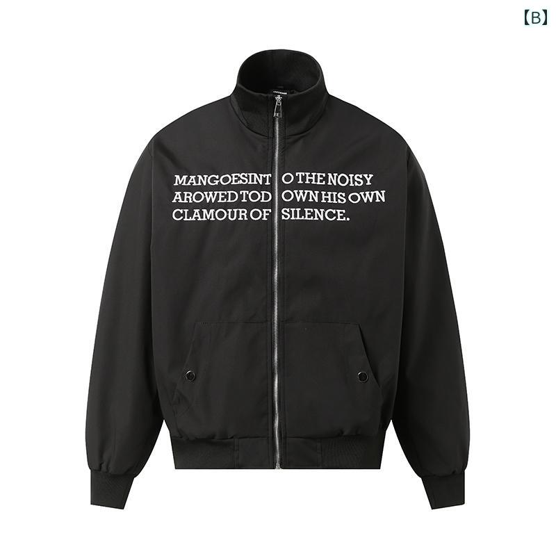 アメリカン 刺繍 文字 野球ジャケット 男女兼用 カップル パイロットジャケット コート 春秋 トップス スポーティー ユニセックス カジュアル レジャー リゾート 休日