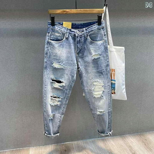 メンズ 紳士服 デニム ジーパン ジーンズ ズボン パンツ カジュアル ストリート シンプル デイリー クール アメカジ 九分丈 夏 薄手 ストレート メンズ 紳士服 デニム ジーパン ジーンズ ズボン パンツ カジュアル ストリート シンプル デイリー クール アメカジ 九分丈 夏 薄手 ストレート