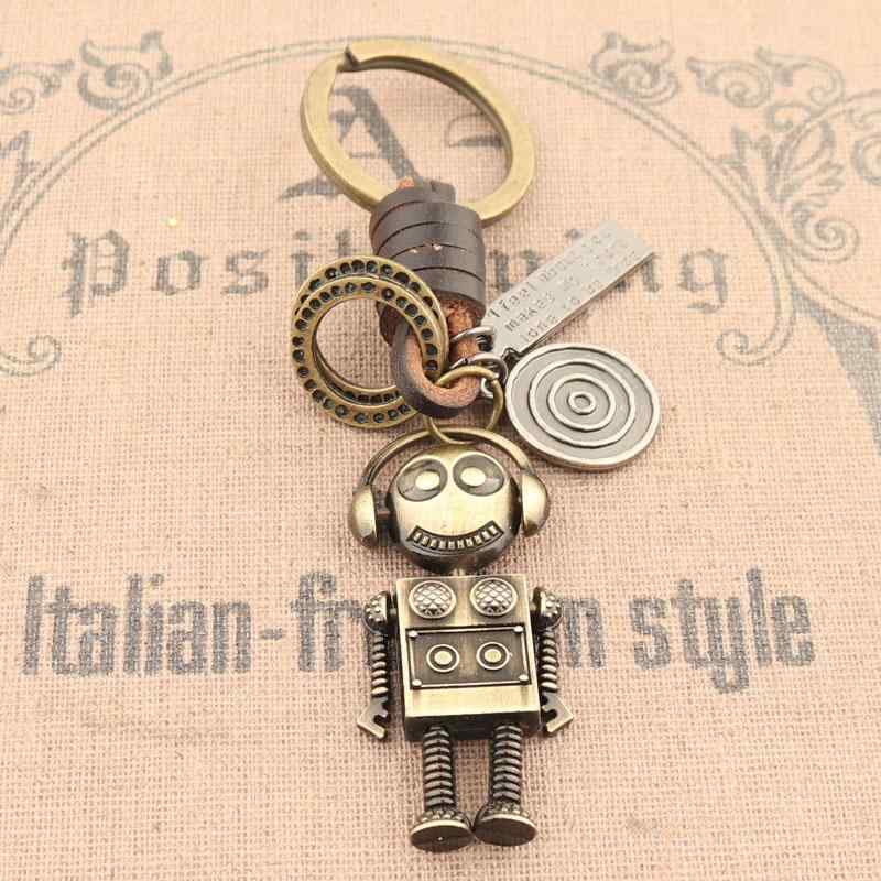 キーホルダー 車用 キーリング 個性的 ユニーク おしゃれ かわいい レトロ ストラップ ラジオロボット ..