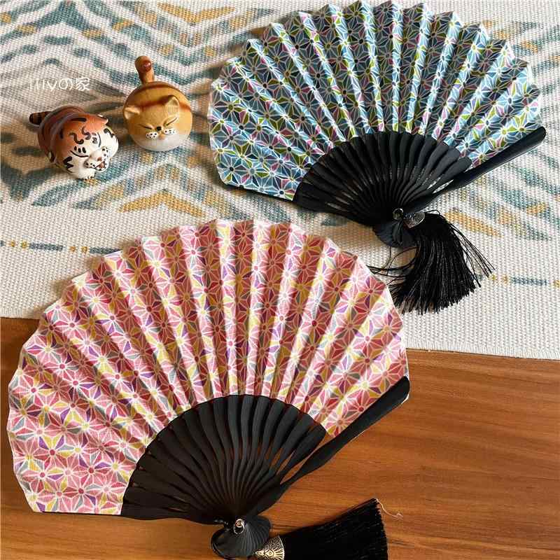 扇子 小さめ センス うちわ 6インチ 花柄 フラワー きれい 和風 レトロ 綿 ミニ 小型 夏 お祭り ポータブル 折りたたみ 漢服 チャイナ