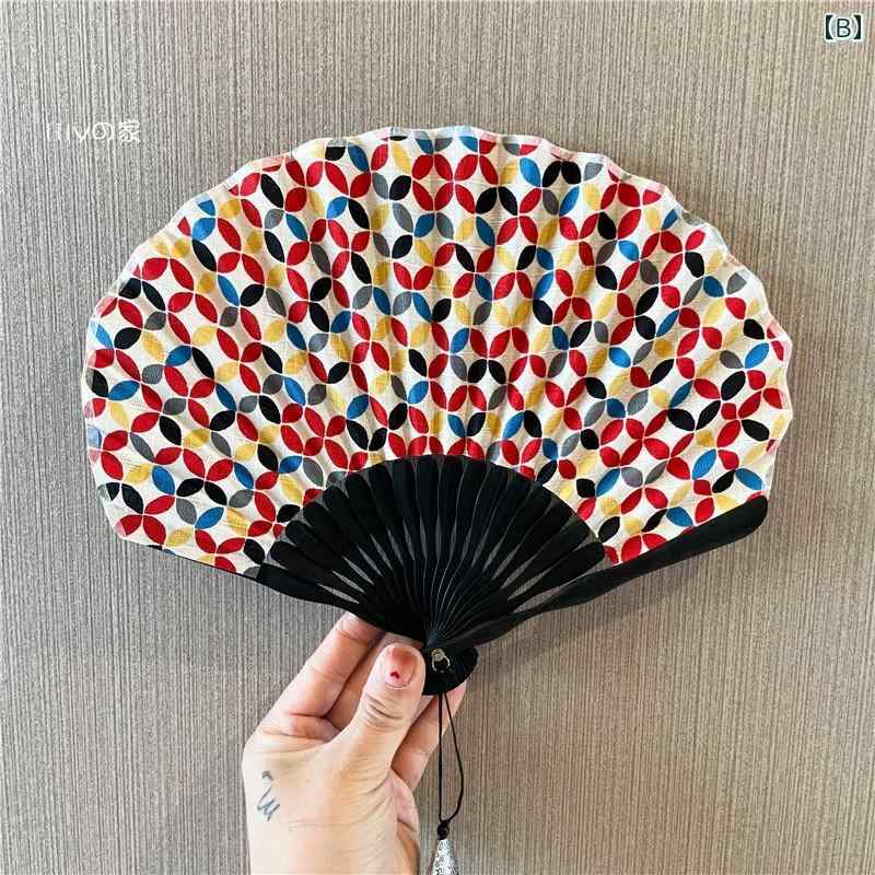 扇子 小さめ センス うちわ 6インチ 花柄 フラワー きれい 和風 レトロ 綿 ミニ 小型 夏 お祭り ポータブル 折りたたみ 漢服 チャイナ