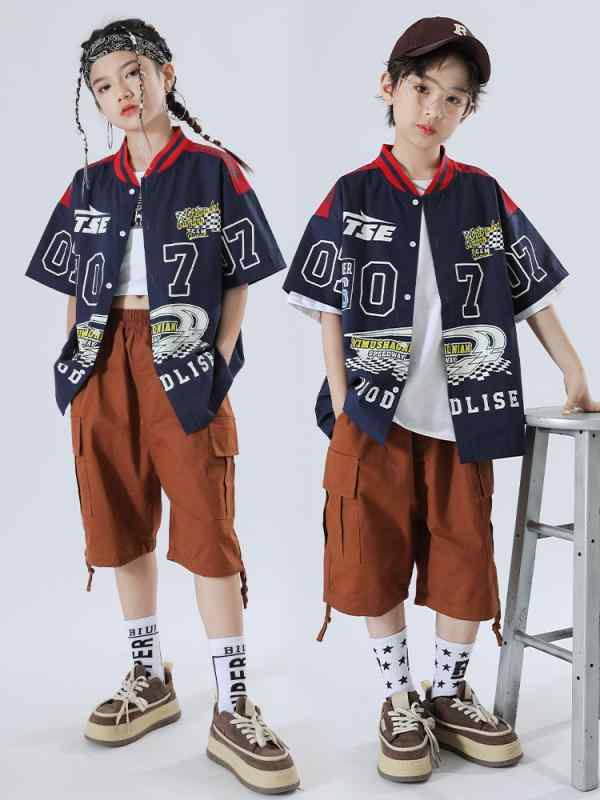 子供用 ヒップホップ 男の子 パフォーマンス ユニフォーム ファッション 女の子 カジュアル トレンド ..