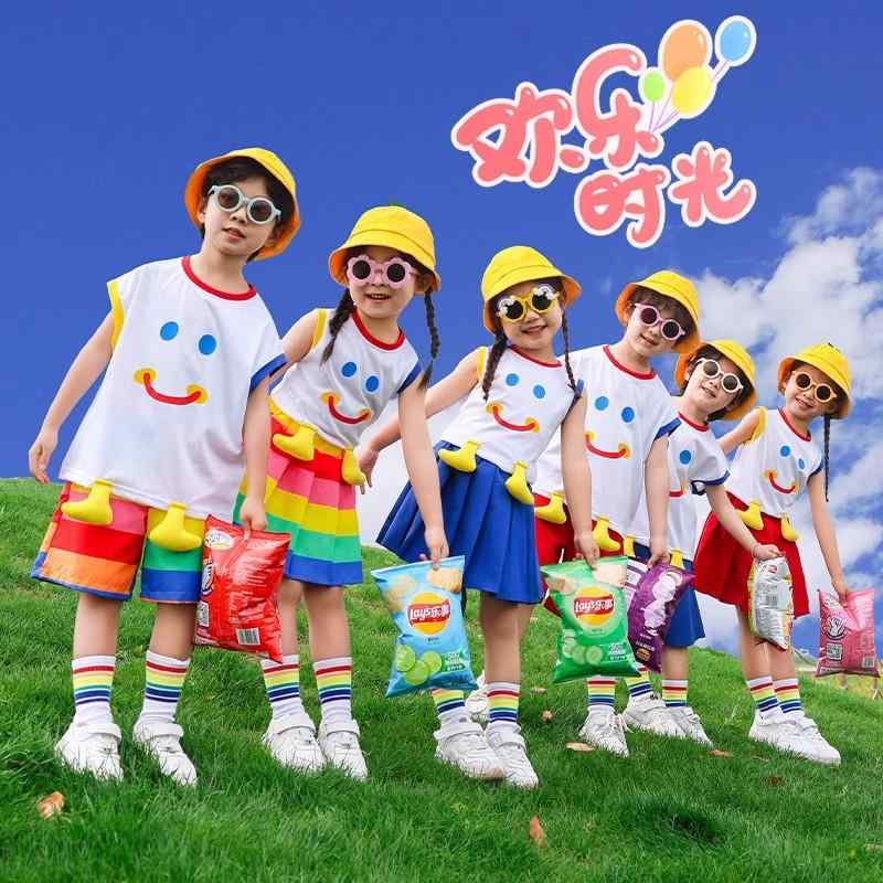 子供用 パフォーマンス コスチューム 幼稚園 かわいい 男の子 女の子 ダンス衣装 卒業 写真 チアリーディング ユニフォーム カラフル ジュニア ステージ