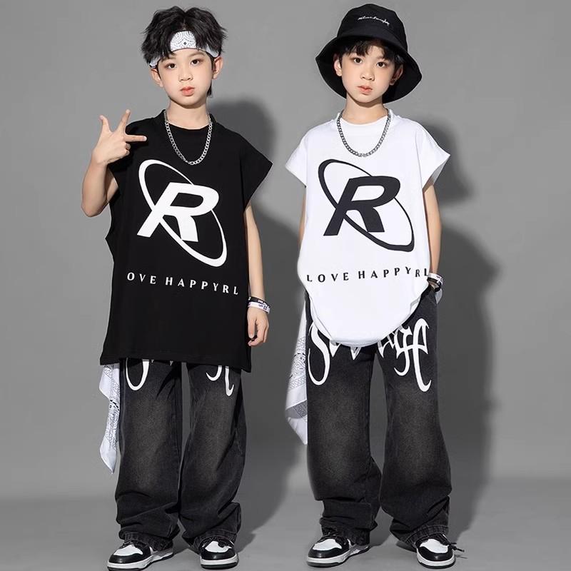 グループ 衣装 子供 ヒップホップスタイル 服 ジャズ 大道芸 ファッション パフォーマンス パンツ ボー..