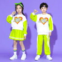 子供用 キッズウェア チア ダンス パフォーマンス 衣装 発表会 運動 クラス グループ ジャージ 長袖 トレーナー パンツ スカート セットアップ ポップ か...
