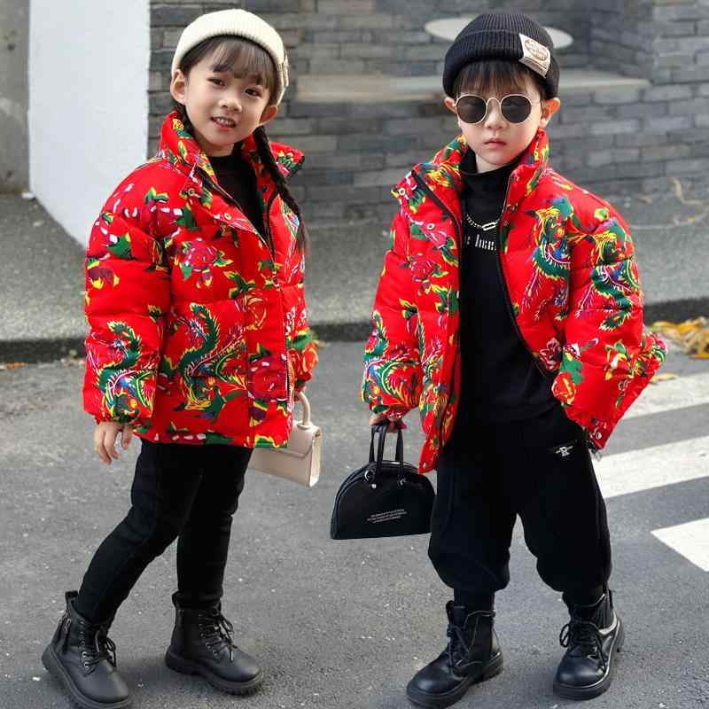 冬 子供用 キッズ アウター ジャケット 保温 あったか 防寒 ダウン おしゃれ ユニーク 個性的 お祝い 派手 男女兼用