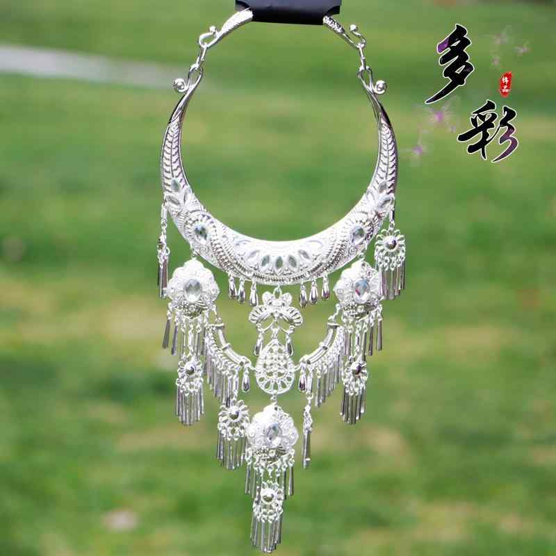 ネックレス ペンダント アクセサリー おしゃれ ファッション 民族風 銀 レディース パフォーマンス 衣装 オリエンタル シルバー エスニック 伝統 フェスティバル