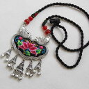 ネックレス ペンダント アクセサリー おしゃれ ファッション エスニック 春夏 刺繍 ベル 旅行 シンプル ロング カジュアル ボヘミアン プレゼント ユニーク