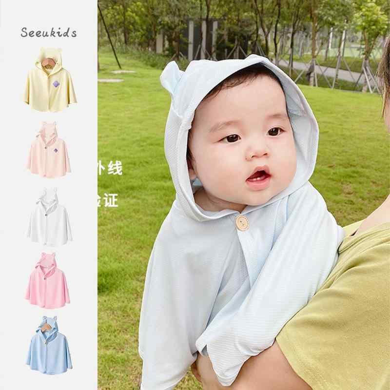 キッズ ベビー ケープ 紫外線対策 かわいい 夏 赤ちゃん 薄手 マント 抗UV 服 男の子 女の子 ベビー クラス 日焼け防止 服 帽子は取り外しできません