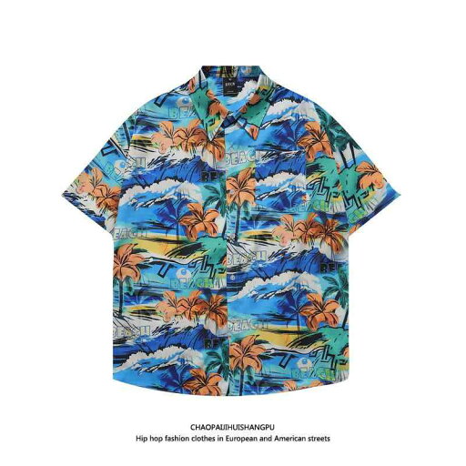 柄シャツ メンズ レディース トップス カジュアル ハワイ ビーチ ウェーブ ココナッツ ツリー プリント 半袖 シャツ 夏 カップル 休暇 速乾 シャツ 柄シャツ メンズ レディース トップス カジュアル ハワイ ビーチ ウェーブ ココナッツ ツリー プリント 半袖 シャツ 夏 カップル 休暇 速乾 シャツ