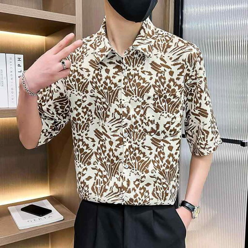 柄シャツ メンズ スタイリッシュ おしゃれ 紳士服 男性用 シャツ トップス レトロ ユニーク チャイナ風 柄 夏 カジュアル ゆったり 柄シャツ メンズ スタイリッシュ おしゃれ 紳士服 男性用 シャツ トップス レトロ ユニーク チャイナ風 柄 夏 カジュアル ゆったり