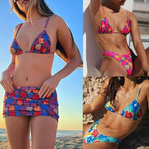 レディース 水着 ビキニ セット アメリカ 魅惑的 セクシー 背中開き スイムウェア カラフル 派手柄 カジュアル ビーチ 海 レディース 水着 ビキニ セット アメリカ 魅惑的 セクシー 背中開き スイムウェア カラフル 派手柄 カジュアル ビーチ 海