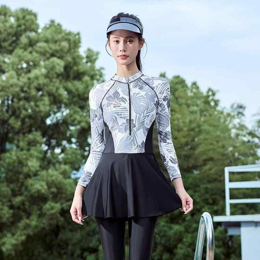 スポーツ 水着 ワンピース ロングパンツ スカート スイムウェア 長袖 ジッパー 胸パッド付 一体型 カジュアル 日焼け防止 スリムフィット 温泉 サーフィン ダイビング レディース 女性 軽量 ソフト スポーツ 水着 ワンピース ロングパンツ スカート スイムウェア 長袖 ジッパー 胸パッド付 一体型 カジュアル 日焼け防止 スリムフィット 温泉 サーフィン ダイビング レディース 女性 軽量 ソフト