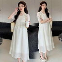 ワンピース 妊婦用 サマードレス 半袖 大きいサイズ サマードレス おしゃれ ロマンティック フェミニン ガーリー キュート かわいい マタニティウェア エレガ...