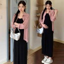 レディース 妊婦 マタニティウェア 春秋 シャツ ワンピース セット カジュアル おしゃれ 快適 ゆったり 万能