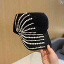 帽子 レディース パール ラインストーン 夏 旅行 通気性 デコレーション お洒落 アウトドア トレンド 軽量 ブラック ホワイト ベージュ ピンク