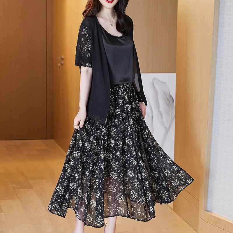 大きめ サイズ レディース 夏服 スリム Aライン スカート ヒップカバー 花柄 カジュアル おしゃれ 万能 ボトムス