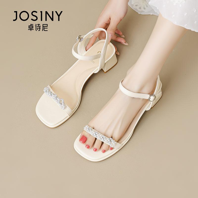 レディース サンダル ローヒール 靴 夏 フェアリー ソフトレザー ストラップ おしゃれ レジャー デート パーティー カジュアル ビーチ エレガント 高級感 シンプル