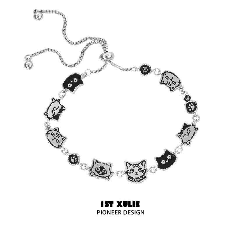 レディース メンズ アクセサリー ブレスレット ネコ キャット モチーフ おしゃれ かわいい スタイリッ..