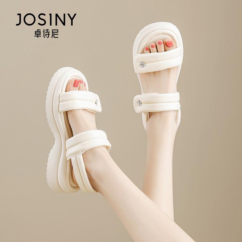 レディース サンダル 厚底 ビーチ ソフトソール カジュアル スポーティー おしゃれ フラワーラインストーン ワンポイント かわいい アウトドア レジャー ママコーデ モダン