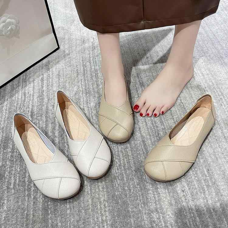 パンプス 女性用 フラット ソフトソールス シューズ 春秋 スリッポン シューズ 妊婦用 おしゃれ ビジネス お出かけ ショッピング デイリーユース 上品 フェミニン ラグジュアリー(4)