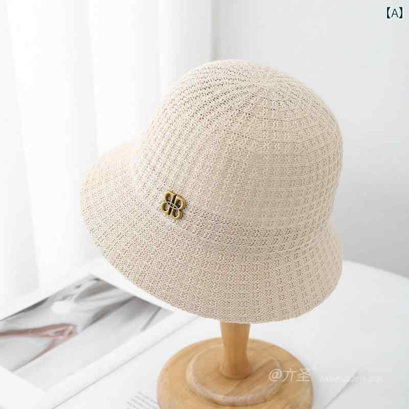 Hats - 帽子 野外 日除け 春夏向け レディース フィッシャーマン ハット 韓国 大きめ 頭囲 おしゃれ サンハット ドーム