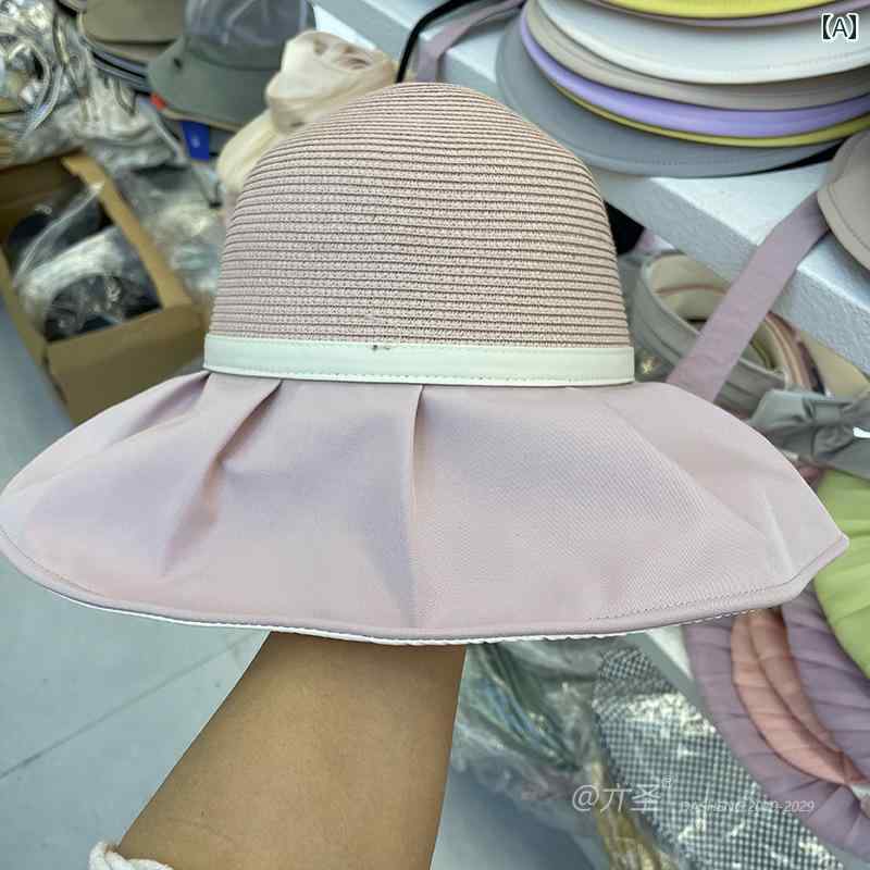 帽子 カジュアル 夏 日よけ 布 リボン バック スプリット フィッシャーマン ハット レディース シーサイド バケーション ビーチ ベイスン ハット