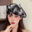 帽子 レース チェック柄 ファッション ベレー 帽 レディース 春夏 ペインター ハット パンプキン ハット