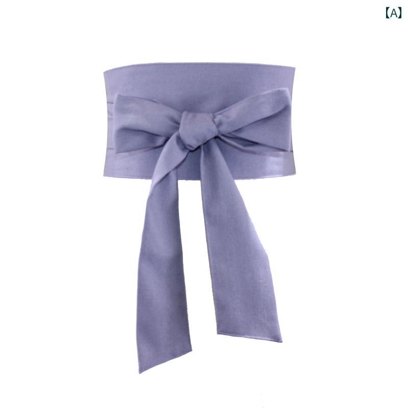 帯ベルト 腰紐 帯 ガードル 和風 無地 和モチーフ ベルト リボン結び きれいめ シンプル 220cm コスプ..