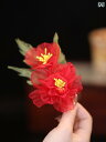 ヘアクリップ ヘアピン 赤い 花 大きい 髪飾り 髪サイドクリップ 髪留め 花飾り パーティー イベント お祭り ダンス 舞踊 着物 浴衣 華やか 目立つ 印象...