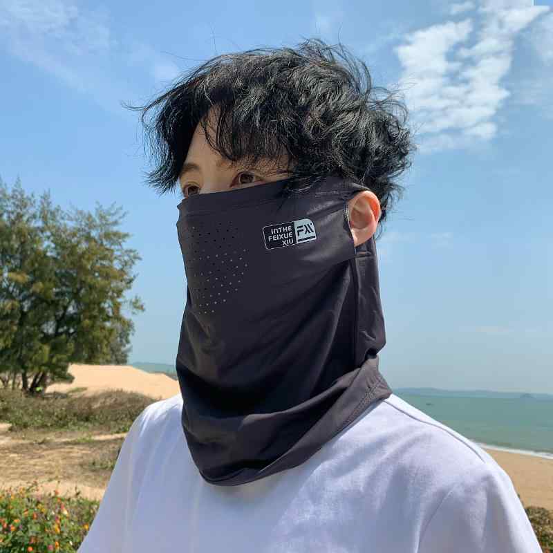 フェイスカバー 男性 日焼け 防止 マスク 夏 首 保護 サイクリング 運転 フル フェイス 紫外線 カット ..