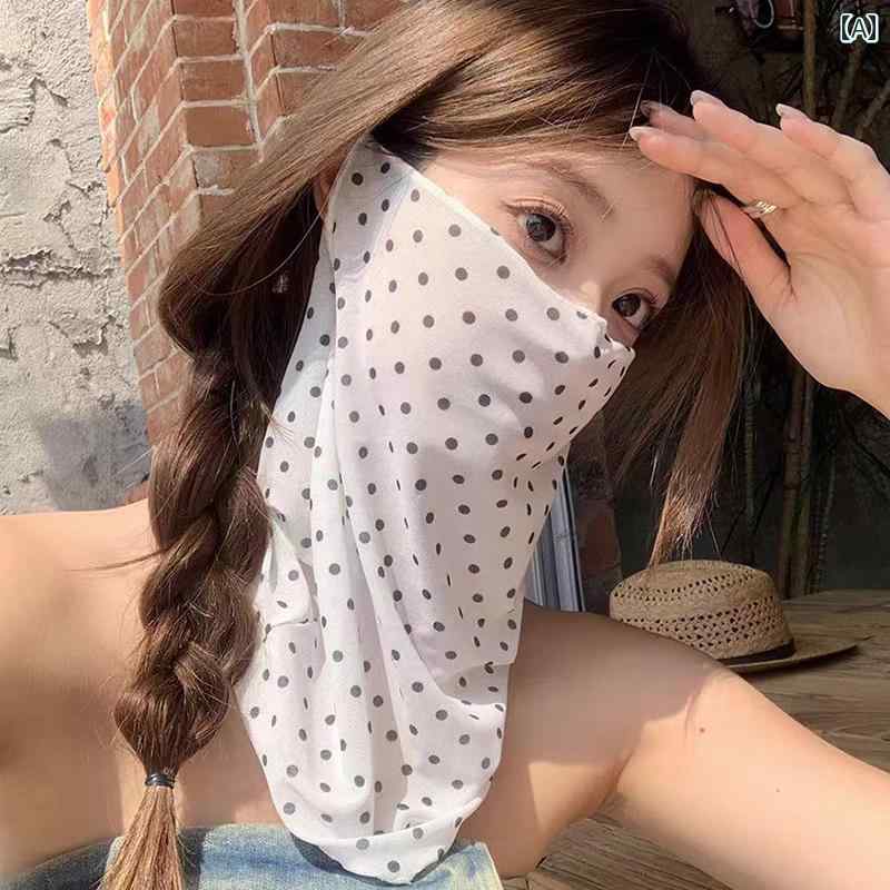 フェイスマスク 夏 フルフェイス 日焼け防止 マスク ネック ハンギング 耳掛け 薄手 ベール アウトドア..