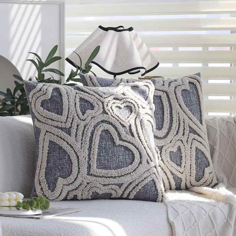 枕カバー ハート型 ラグジュアリー 大人 カジュアル 軽くて ハイエンド ラブ シェニール ベルベット ソ..