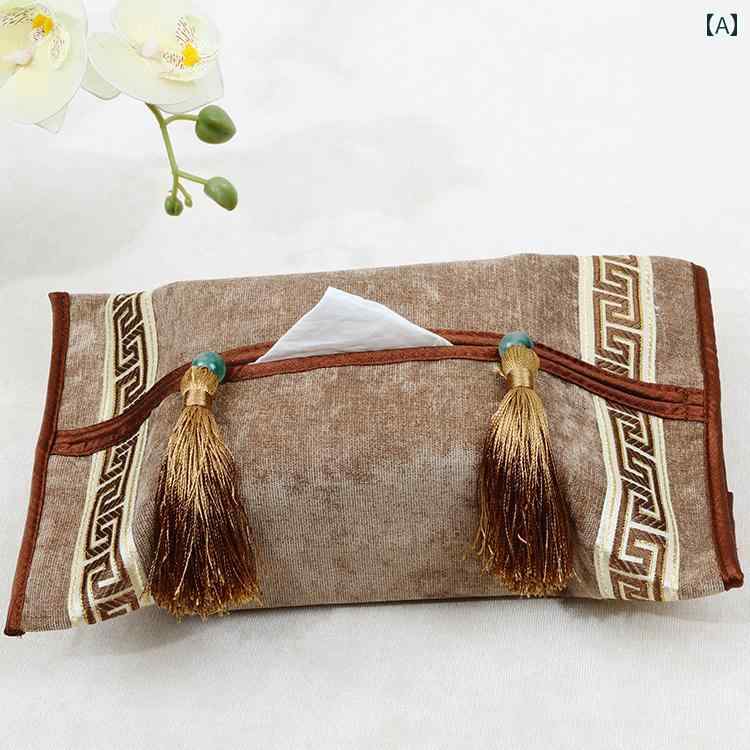 車用 ティッシュボックス ナプキン ペーパータオル ちり紙 エスニック インテリア 実用的 装飾付き エ..