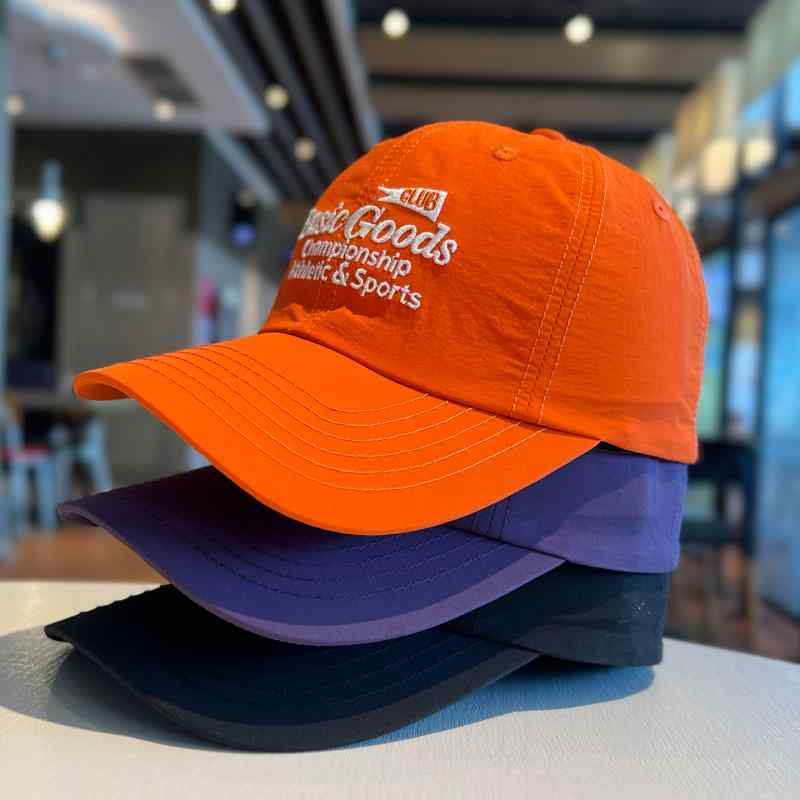 キャップ 帽子 カジュアル 日よけ ストリート 韓国 ファッション 刺繍入り ナイロン 速乾 春夏 薄型 通気性 ある ハット 男女兼用