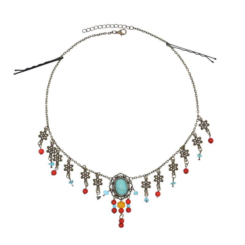 ヘッドドレス 額飾り エスニック エキゾチック レディース ファッション タッセル 額飾り ヘアアクセ レトロ チェーン ボヘミアン オリエンタル 写真撮影 リゾート 休日 フェス ジプシー ゴージャス