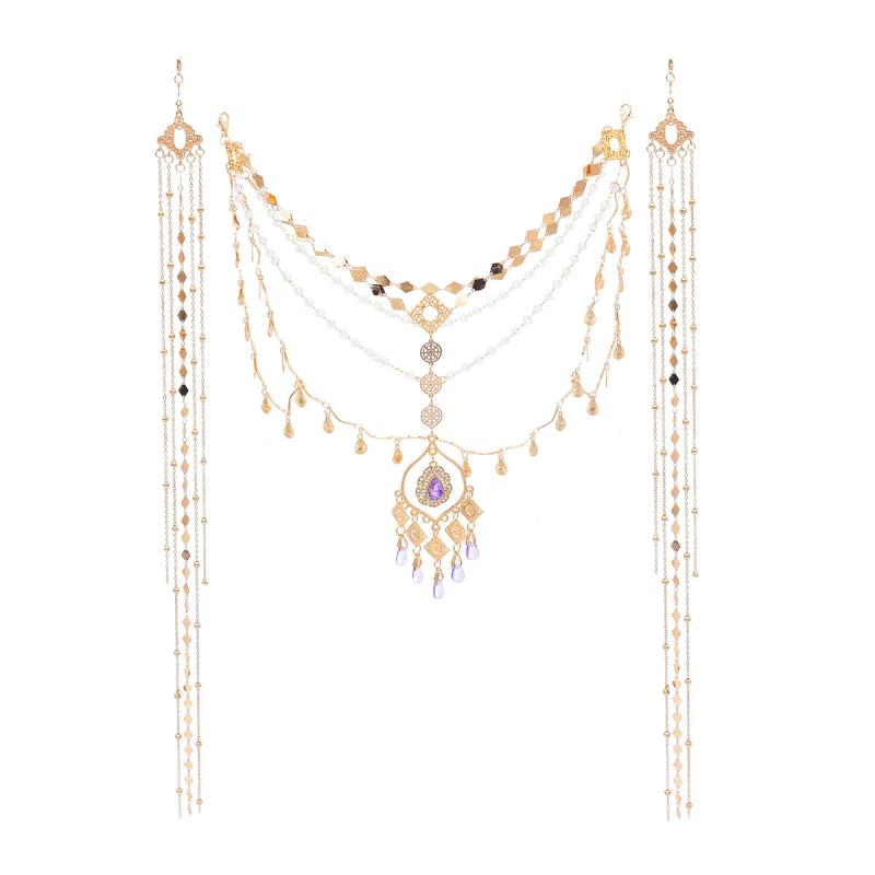 ヘッドドレス 額飾り 西洋 頭飾り 民族風 レディース ファッション ヘアクリップ アクセサリー エキゾチック 砂漠 写真撮影 旅行 コスプレ オリエンタル 魅惑 伝統