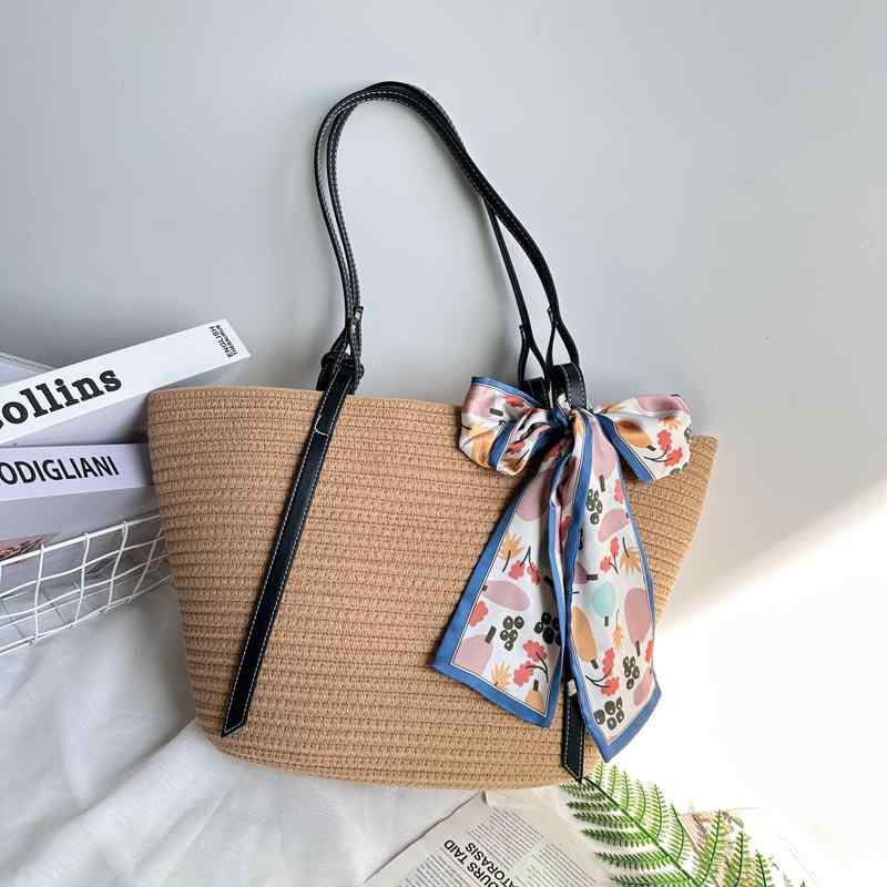 レディース 大容量 編みバッグ 夏 ストローバッグ ショルダートートバッグ 海辺 休日 ビーチバッグ カジュアル おしゃれ お出かけ レジャー リゾート バカンス 旅行