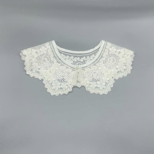 つけ襟 春夏 コットン レース フェイク 襟 刺繍 ショール スパンコール付き フレンチ ガーリー スタイル おしゃれ つけ襟 春夏 コットン レース フェイク 襟 刺繍 ショール スパンコール付き フレンチ ガーリー スタイル おしゃれ