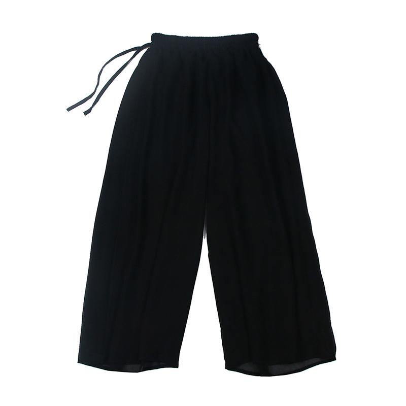レディース ズボン 春夏 ワイド レッグ パンツ 女性用 チャイナ風 シフォン スカートパンツ ゆったり 禅茶師 文学 ヨガ 太極拳