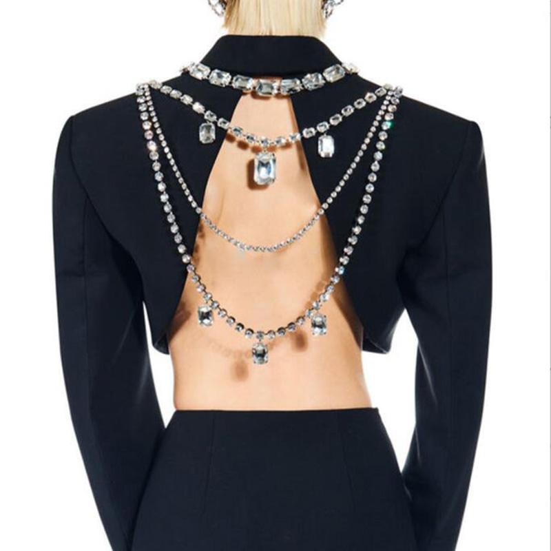 アクセサリー アメリカ ショルダー チェーン 角砂糖型 バック チェーン ラインストーン スーパーフラッ..