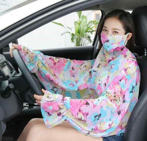 ショール 大きめで幅広 夏 レディース 日焼け防止 ロング 袖 ファッション マスク シフォン 乗馬 運転 顔保護 アーム 2点 セット ショール 大きめで幅広 夏 レディース 日焼け防止 ロング 袖 ファッション マスク シフォン 乗馬 運転 顔保護 アーム 2点 セット